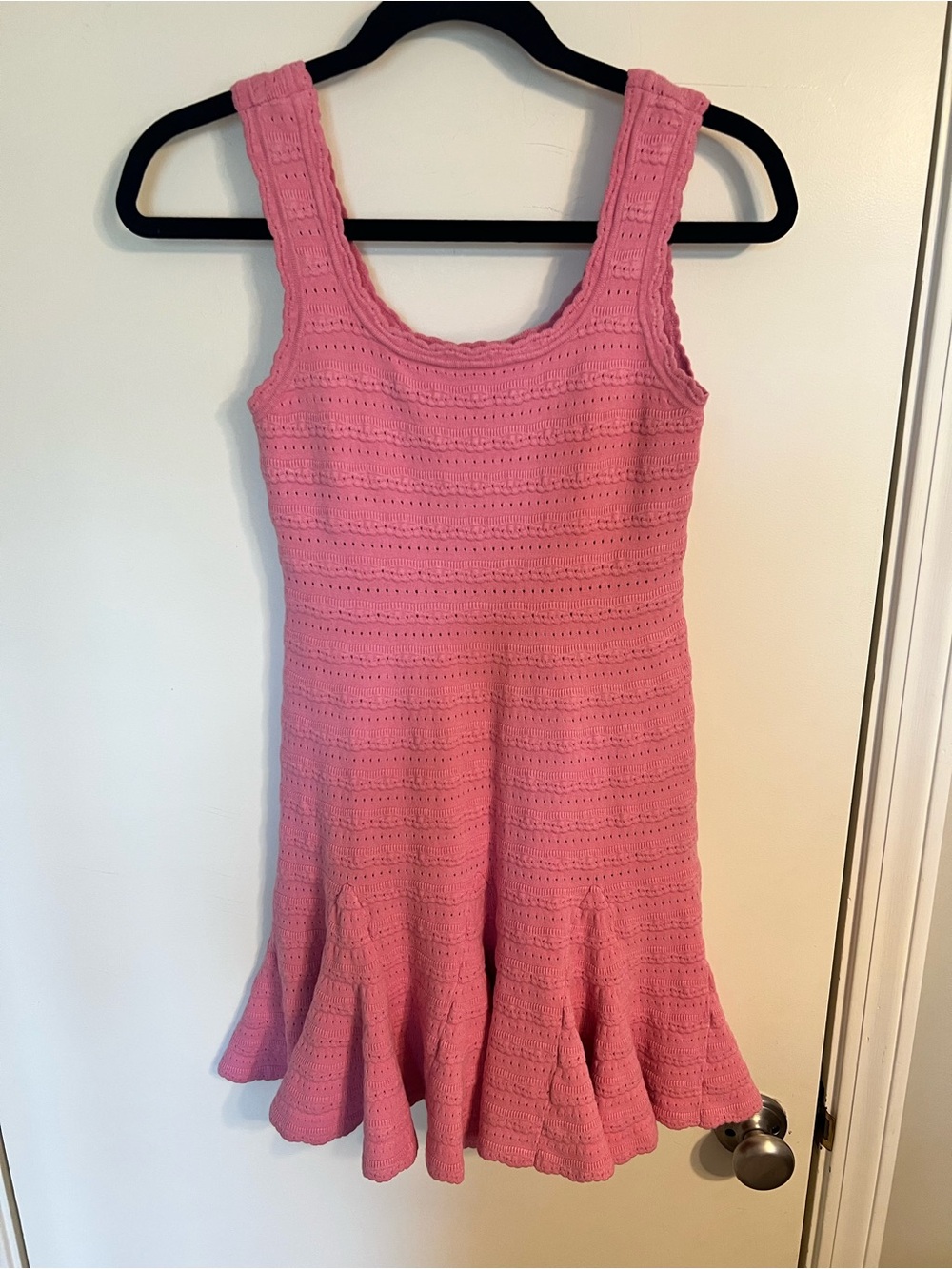 LoveShackFancy pink knit dress, size M